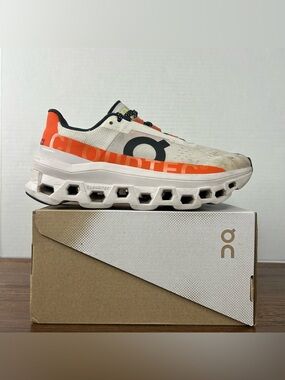 On Running Cloudmonster Undyed-White Falme Women’s Size 7.5